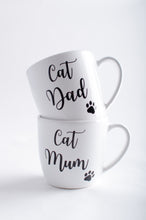 Load image into Gallery viewer, Tazza Mug Cat Dad and Cat Mum.
